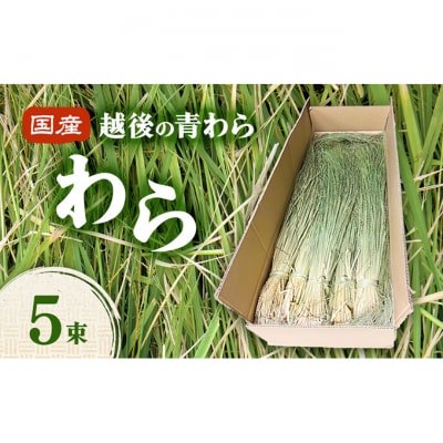 国産越後の青刈り わら5束[54071584]