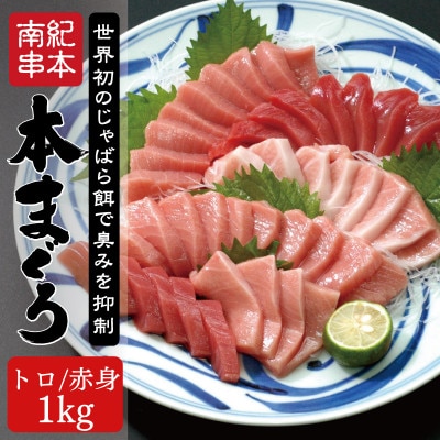 本マグロ(養殖) トロ&赤身セット 1kg 【nks105B】