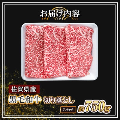 佐賀県産 黒毛和牛 切り落とし 750g
