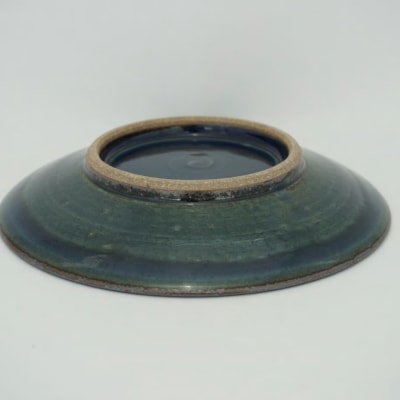 【出西窯】縁鉄砂呉須釉皿(ふちてっさごすゆうざら)