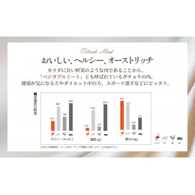 国産オーストリッチ外モモ肉　1.4kg◆ダチョウ肉