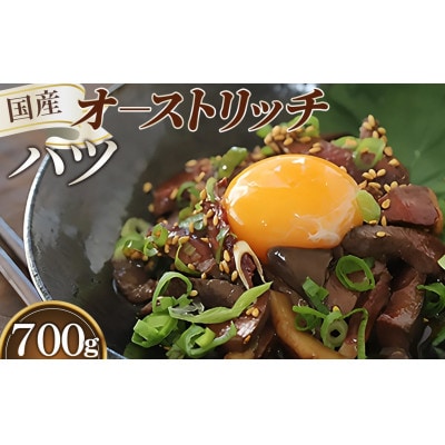国産オーストリッチハツ　700g ◆ダチョウ肉