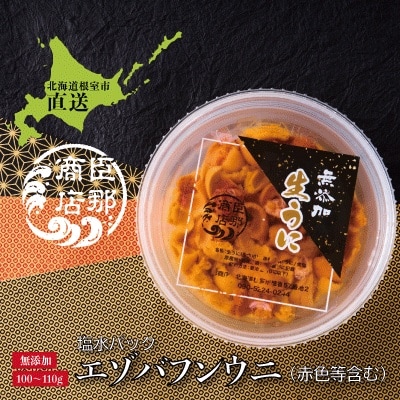 【年内配送可】エゾバフンウニ(赤色等含む)塩水パック100〜110g×1パック A-22001