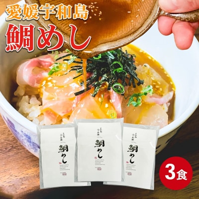 宇和島の鯛めし 3食 安岡蒲鉾 D012-020003