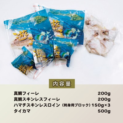 遊子の海の幸セットA (真鯛・ハマチ) 愛媛県漁業協同組合 遊子支所 D018-022001