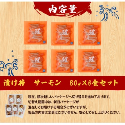 漬け丼 サーモン 6食セット 南予ビージョイ D010-150024