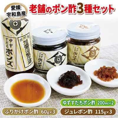 老舗のポン酢　3種セット　旭合名会社　J019-052005