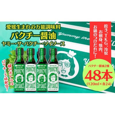 パクチー醤油　2種(オリジナル・300%)　48本セット　旭合名会社　J145-052020