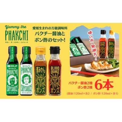 バラエティ6本セット(パクチー醤油、ポン酢2種)　旭合名会社　J017-052021