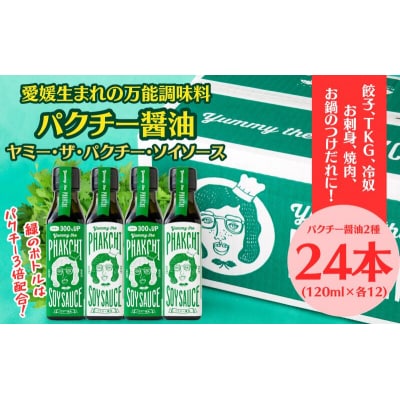 パクチー醤油　2種(オリジナル・300%)　24本セット　旭合名会社　J071-052017