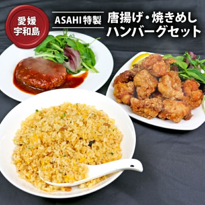 ASAHI特製 唐揚げ・焼きめし・ハンバーグセット きむら J010-126004