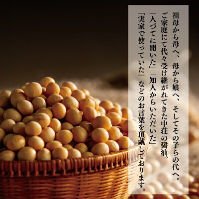 調味料 6種類セット 中荘本店 醤油 だし醤油 さしみ醤油 ぽん酢 麦みそ J015-119004