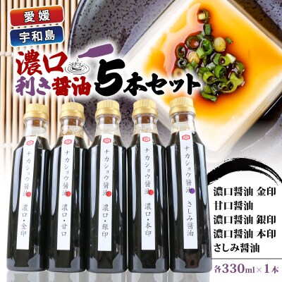 濃口利き醤油5本セット 中荘本店 J010-119006