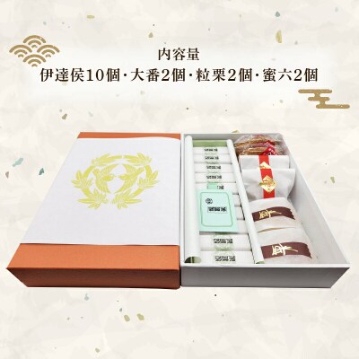 和菓子 4種 詰合せ 「いろどり」 御粽司 百波 和菓子 最中 大番 伊達候 J018-163003