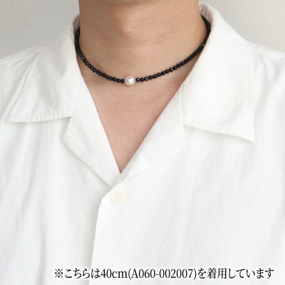 パール 2WAY チョーカー ブレスレット オニキス 45cm 暁工房 A060-002009