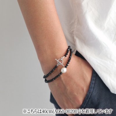 パール2WAYチョーカーブレスレット<オニキス>38.5cm 暁工房 A060-002006