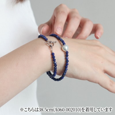 パール2WAYチョーカーブレスレット<ラピスラズリ>38.5cm 暁工房 A060-002010