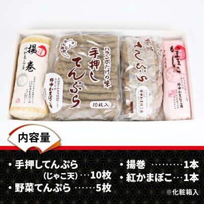 宇和島 じゃこ天 蒲鉾 4種 詰合せ 野中かまぼこ店 C020-014004