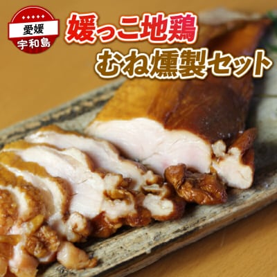 国産鶏肉 燻製 セット 媛っこ地鶏 150g~250g ×2 寒山鳥聲 鶏舎 E010-089001