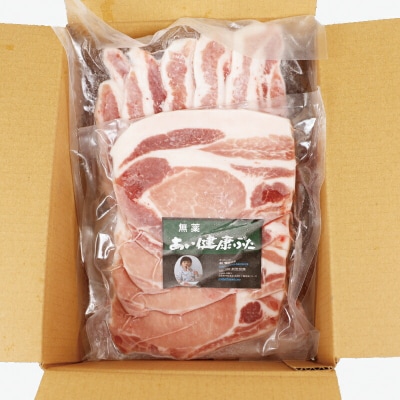 無薬 豚肉 お試し セット B 計600g あい健康豚 ブランド豚 E012-154002