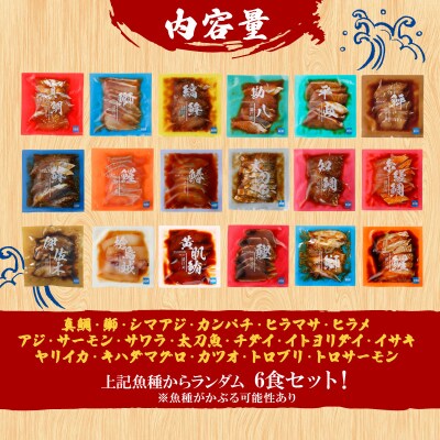 漬け丼(18種)ランダム6食セット 南予ビージョイ D012-150019