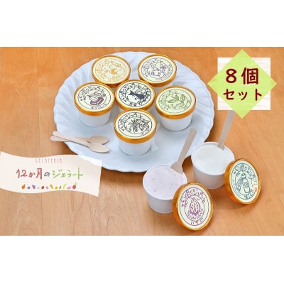 12か月のジェラートおすすめアイス詰合せ8個入り