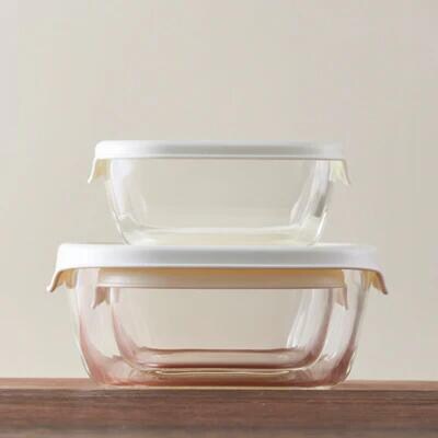 HARIO 耐熱ガラス製保存容器3個セット[KST-2012-OW] | ハリオ _EB71