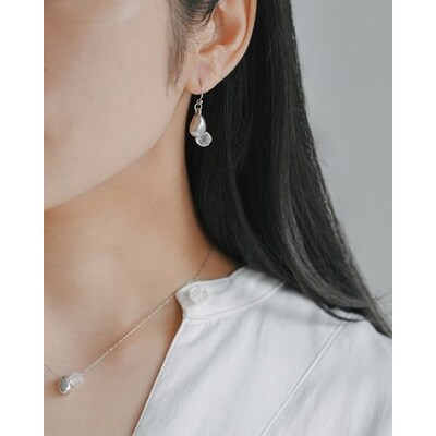 HARIO ピアス シズク HANS-SZ-P-TI | 耐熱 ガラス アクセサリー _FU20