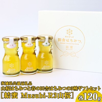 山桜はちみつと春の田舎はちみつの3種ギフトセット【茨城県共通返礼品/五霞町】 _EY01