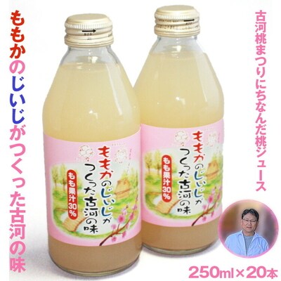 ももかのじいじがつくった古河の味 250ml×20本入 | ドリンク 桃 もも モモ _EG01