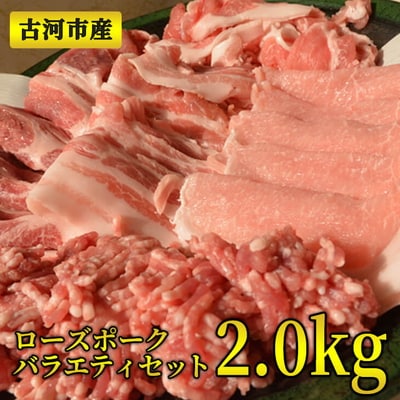古河市産ローズポークバラエティセット2.0kg【全国銘柄食肉コンテストで最優秀賞を受賞】 _AD01