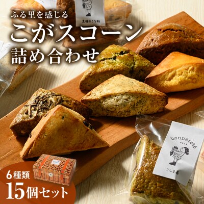 ふる里を感じる「こがスコーン」 6種の味 15個詰め合わせセット | 焼菓子 焼き菓子 _AJ01