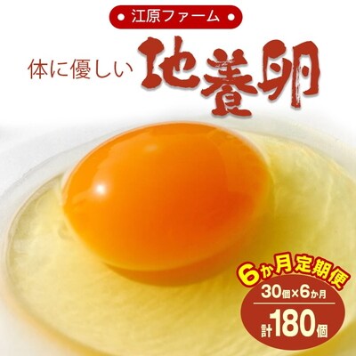 【定期便6か月】江原ファーム 体に優しい地養卵(30個) | 卵 定期便 30個 赤玉 _AG14