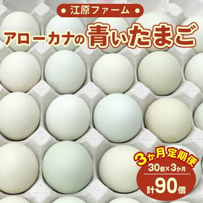 【定期便3か月】江原ファーム アローカナの青い卵(30個) | 卵 定期便 30個 _AG16