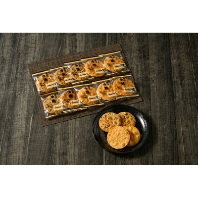 炭火手焼きせんべい組み合わせ(しょうゆ・ごま)各10枚入り | 煎餅 和菓子 せんべい _DU04