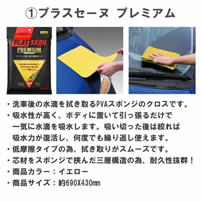 愛車のお手入れに!アイオンカーケア用品セット | 清掃 掃除 スポンジ 雨 洗車 吸水 _BW05