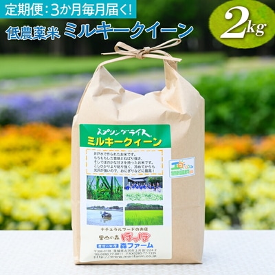【定期便】3か月毎月届く!低農薬米ミルキークイーン2kg | 米 こめ コメ 2キロ _BI97