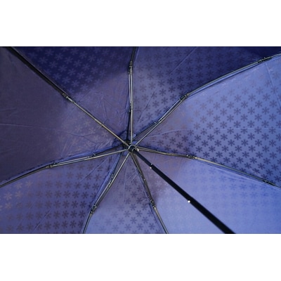 雪華模様の折り畳み傘(サイズ60cm)カラー:ネイビー | 傘 かさ 65センチ 雨具 _BL16
