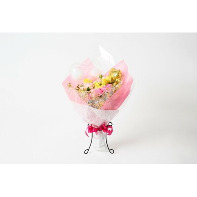 古河市三和産バラの花束(バルーン付き) | 花 フラワー 薔薇 ローズ 包装 ご家庭用 _DP79