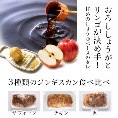 ジンギスカンセットC　サフォーク・チキン・トンジンギスカン　3種セット