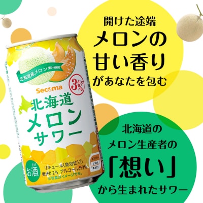 北海道 メロンサワー 350ml 24本 サワー メロン 酒 セイコーマート 千歳 Secoma