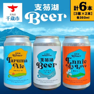 支笏湖Beer 缶 350ml 3種 6本 ビール クラフトビール