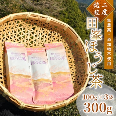 栽培期間中農薬不使用 香り豊かな田峯のほうじ茶 100g×3袋セット お茶 ほうじ茶