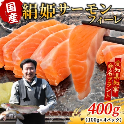 国産 無添加  生食可 絹姫サーモン 約400g(100g×4袋) 国産サーモン