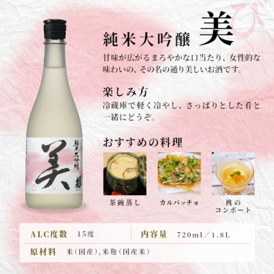 日本酒 純米大吟醸 甘口 「美」 1.8L 15% 蓬莱泉 関谷醸造 お酒 酒 
