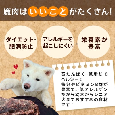 無添加 無着色 国産 鹿肉ジャーキー 100g ペット 犬 犬用 おやつ ペットフード 