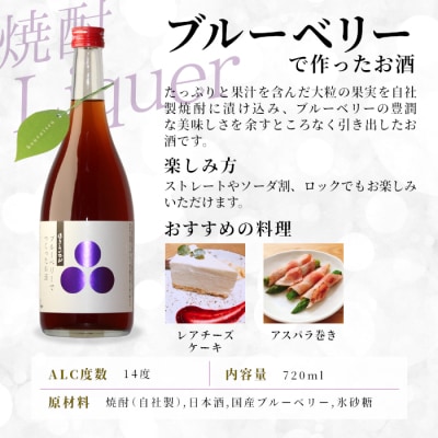 ブルーベリーでつくったお酒 720ml 甘口 関谷醸造 蓬莱泉 お酒 焼酎 リキュール 