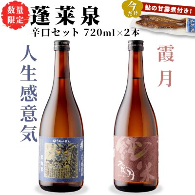 数量限定 鮎の甘露煮付き 日本酒 飲み比べセット 辛口 人生感意気・霞月 720ml 2本セット