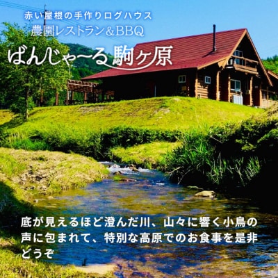 農園レストラン&BBQが楽しめる ログハウス ばんじゃーる駒ヶ原 お食事券 3000円 利用券