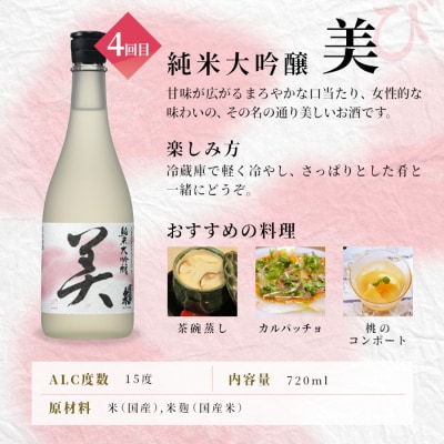【毎月定期便】日本酒 ほろ酔い定期便 甘口 (720ml×4回) 蓬莱泉 関谷醸造 酒 お酒 お米